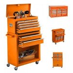 24.4'' W 8 -Drawer Stainless Steel Combination Set with Wheels