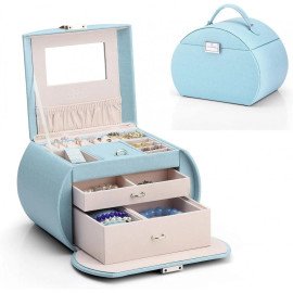 Princess Style Jewelry Box for Fabulous Girls Gift Blue 