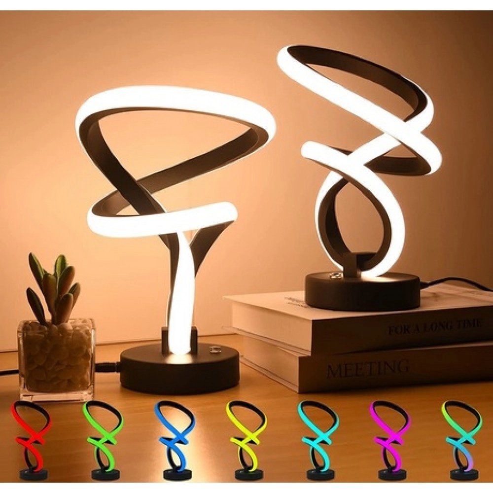 Aialun Modern Spiral RGB Table Lamps Set of 2