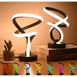 Aialun Modern Spiral RGB Table Lamps Set of 2