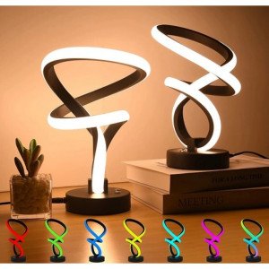Aialun Modern Spiral RGB Table Lamps Set of 2