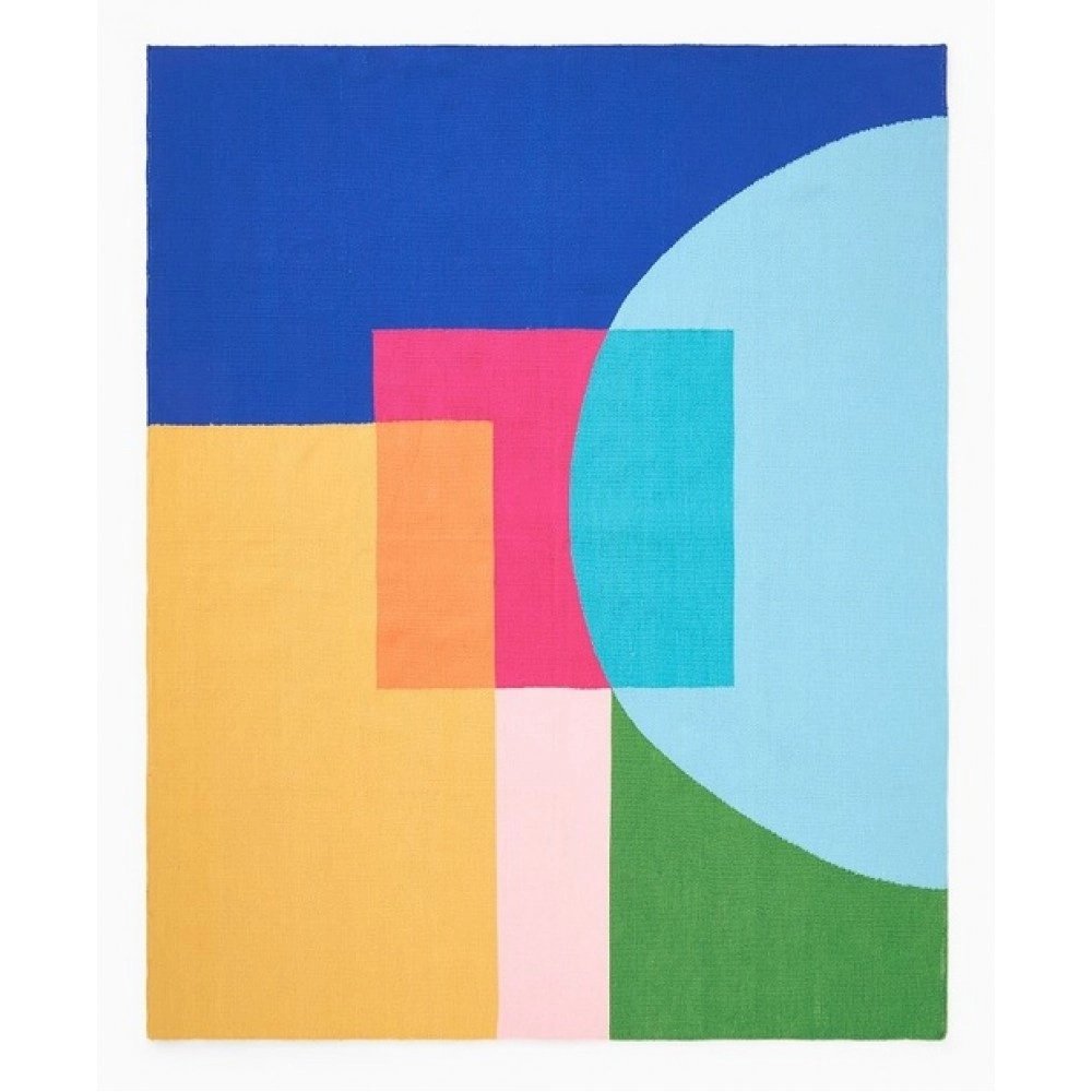 Half Moon Layered Blocks Indoor/ Outdoor Rug