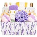 Lavendar Spa Gift Basket for Women with Spa Gift Set